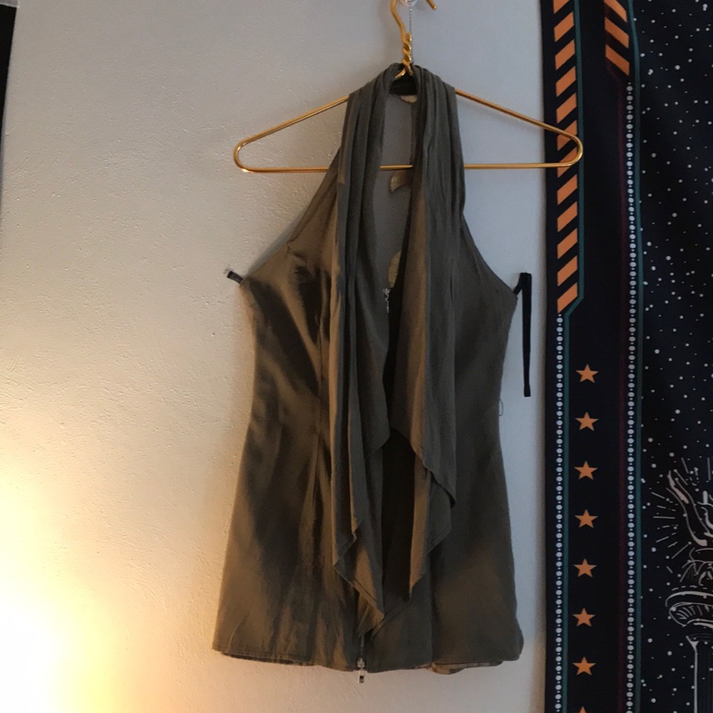 BEBE halter top. 96% silk.